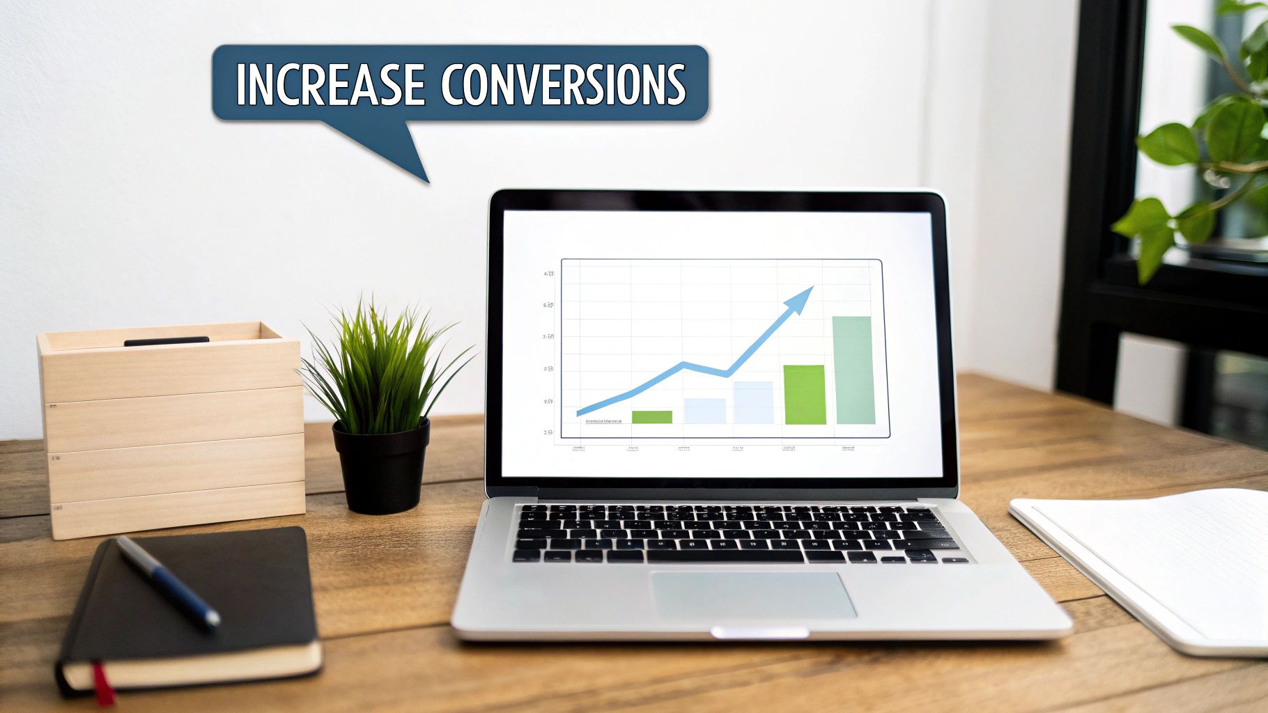 An analytics dashboard showing charts and graphs related to user conversions