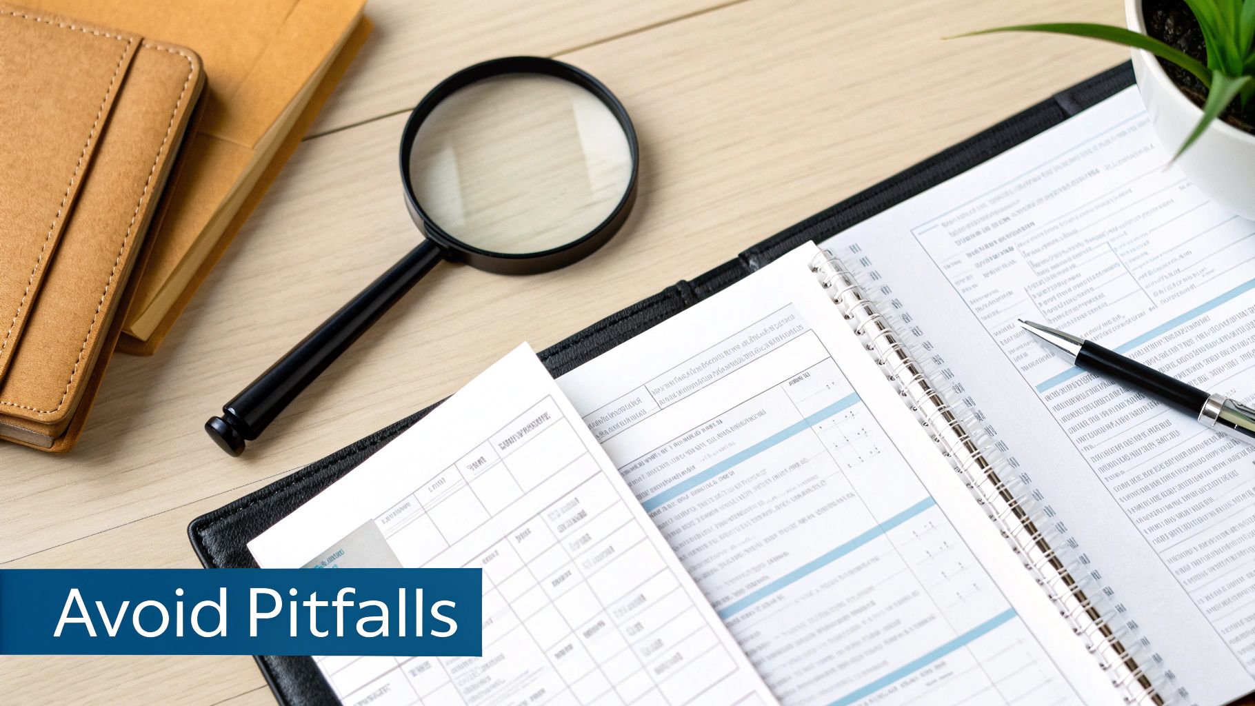 A red warning sign icon next to a financial graph, symbolizing the risks of MRR calculation errors.